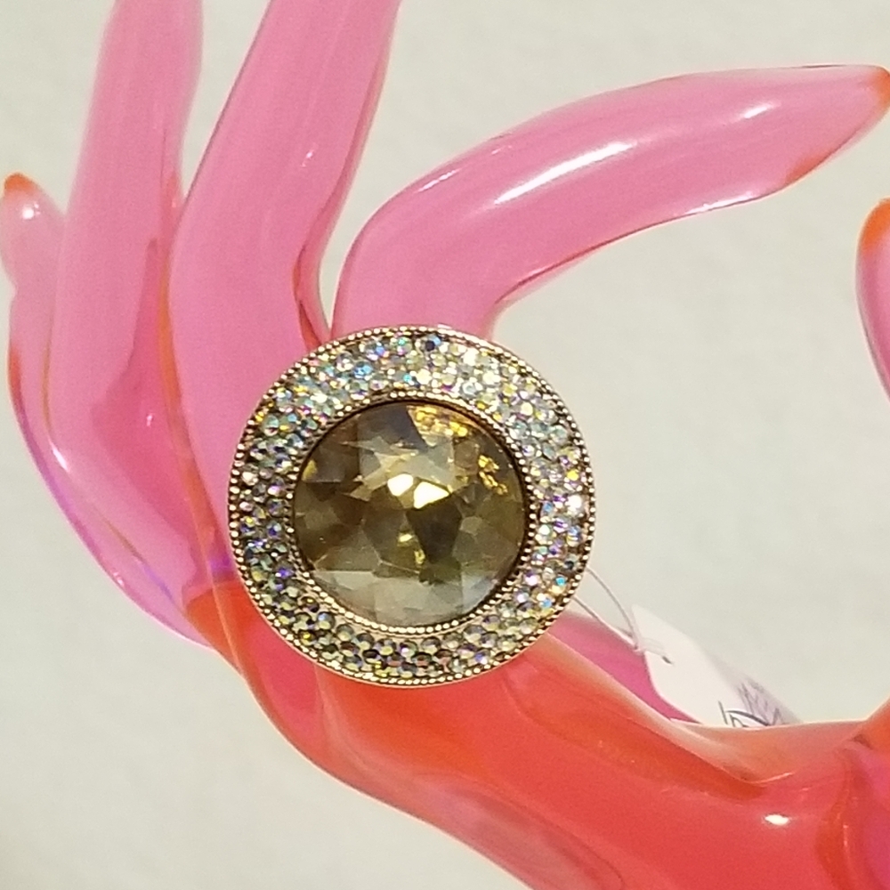 Impression Rhinestone Stretch Ring - Picture 5 of 6